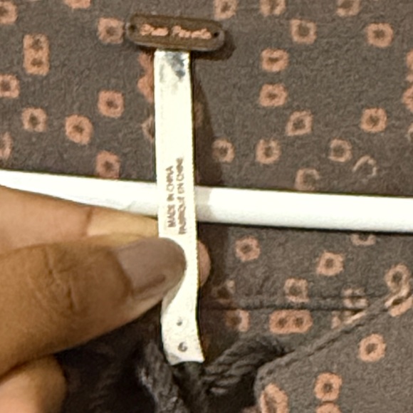 Free people modern Kimono maxi dress  batik Brown Women's Dress Sz 6 - Picture 4 of 9